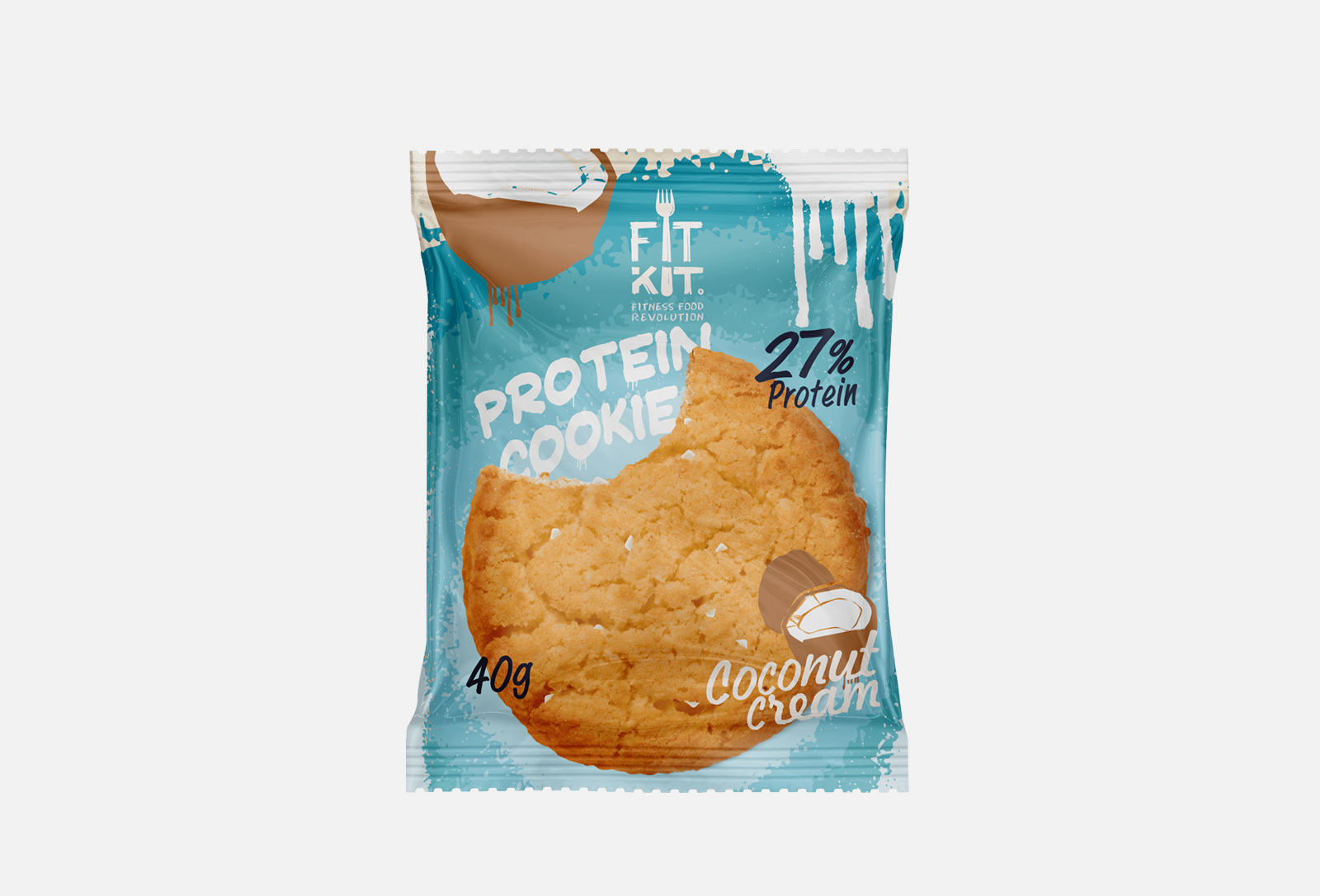 Fit Kit Печенье PROTEIN COOKIE, кокос 40 г — купить в Москве