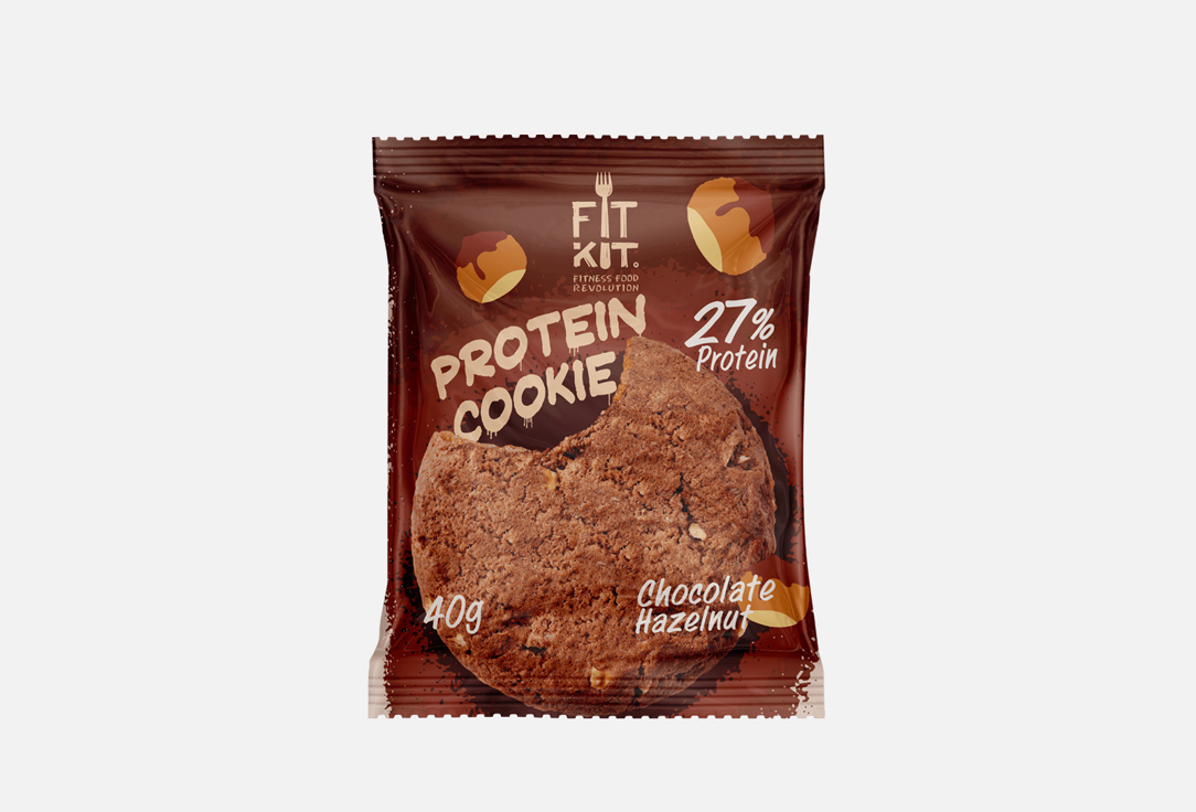 Печенье FIT KIT PROTEIN COOKIE, шоколад-фундук 1 шт печенье protein rex cookie арахис 50г