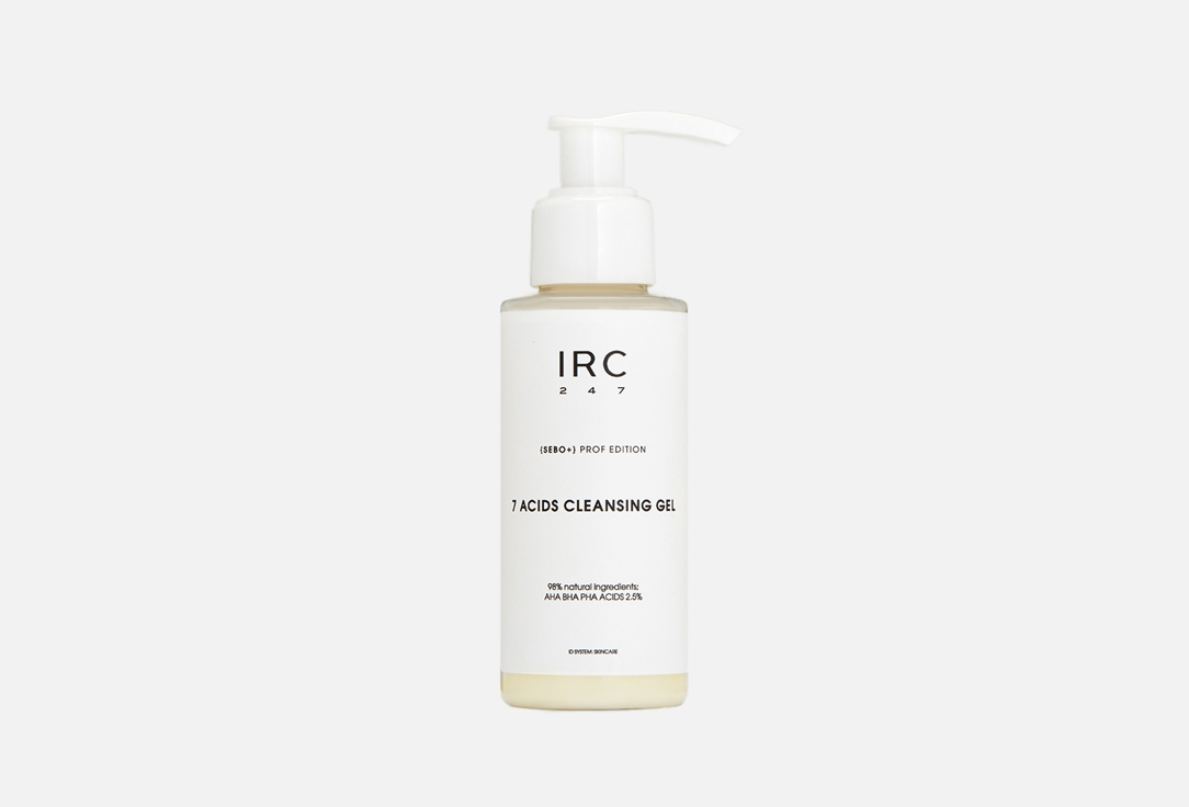 гель для лица IRC 7 acids cleansing gel 100 мл гель очищающий с aha и bha кислотами kora для жирной и проблемной кожи 150 мл