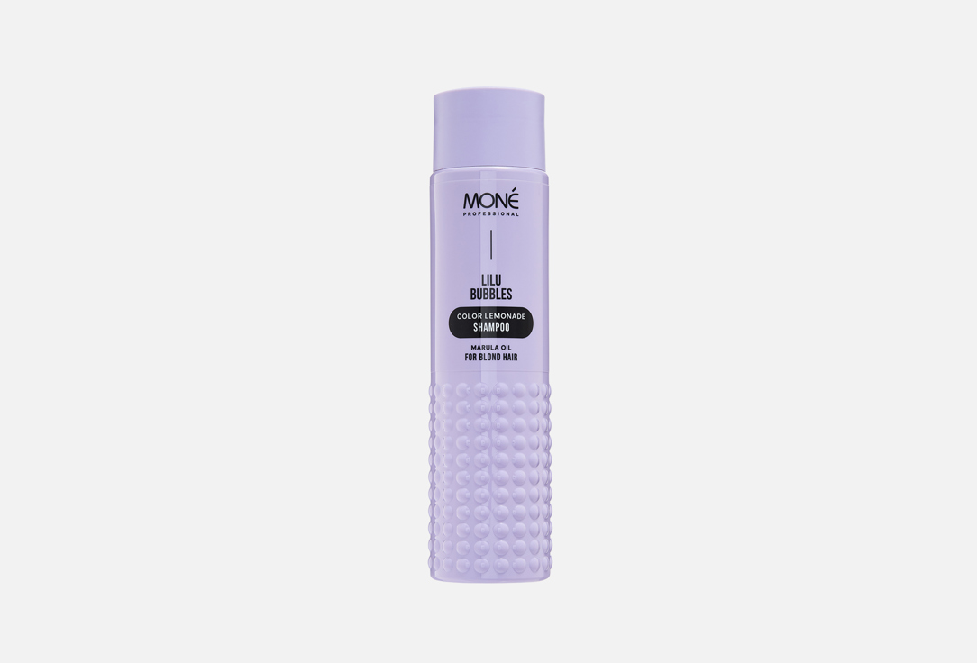 

Шампунь для нежного и глубокого очищения осветленных волос MONE PROFESSIONAL, LILU BUBBLES COLOR LEMONADE SHAMPOO 300 мл