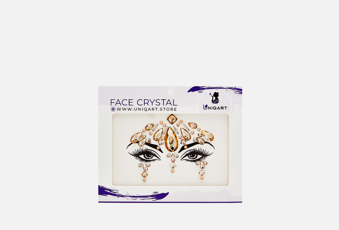 Изображение товара Кристаллы для лица и тела UNIQART Queen многоразовые гипоаллергенные украшение