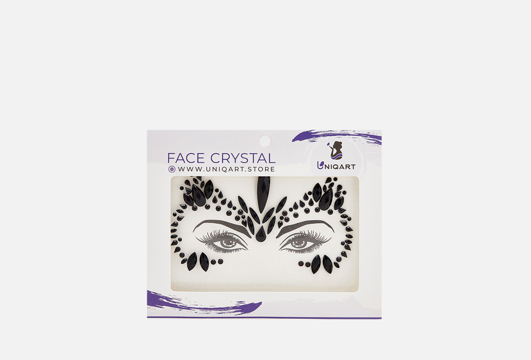 Изображение товара Кристаллы для лица и тела UNIQART Queen of the night многоразовые украшения