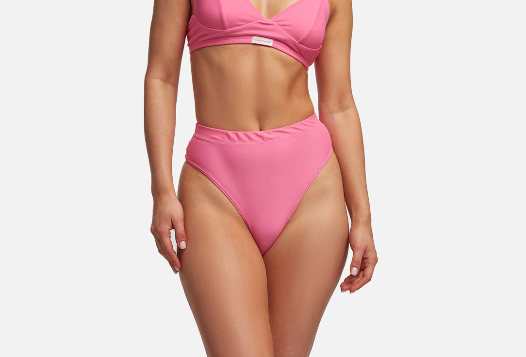 Изображение товара Купальный низ by MSH ярко-розовый высокую посадку из полиамида и эластана