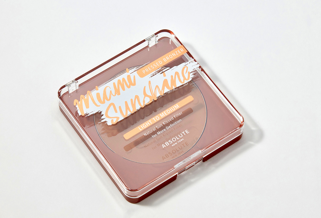 Пудра бронзирующая ABSOLUTE NEW YORK MIAMI SUNSHINE PRESSED BRONZER  Light to medium