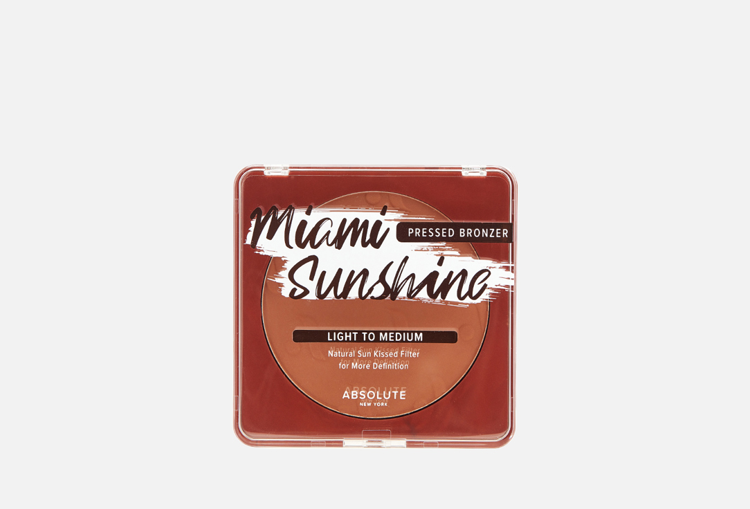 ABSOLUTE NEW YORK Пудра бронзирующая MIAMI SUNSHINE PRESSED BRONZER 