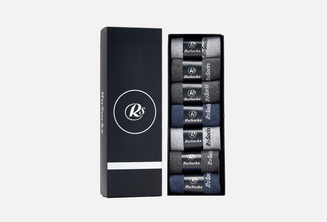 Подарочный набор RUSOCKS Комплект из 7 пар 41-43 мл брюки р 58 цвет темно серый