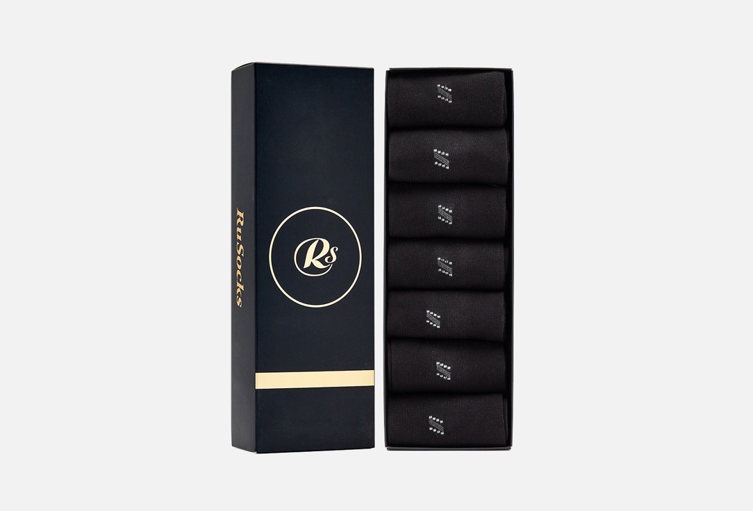 Подарочный набор RuSocks комплект из 7 пар Черный
