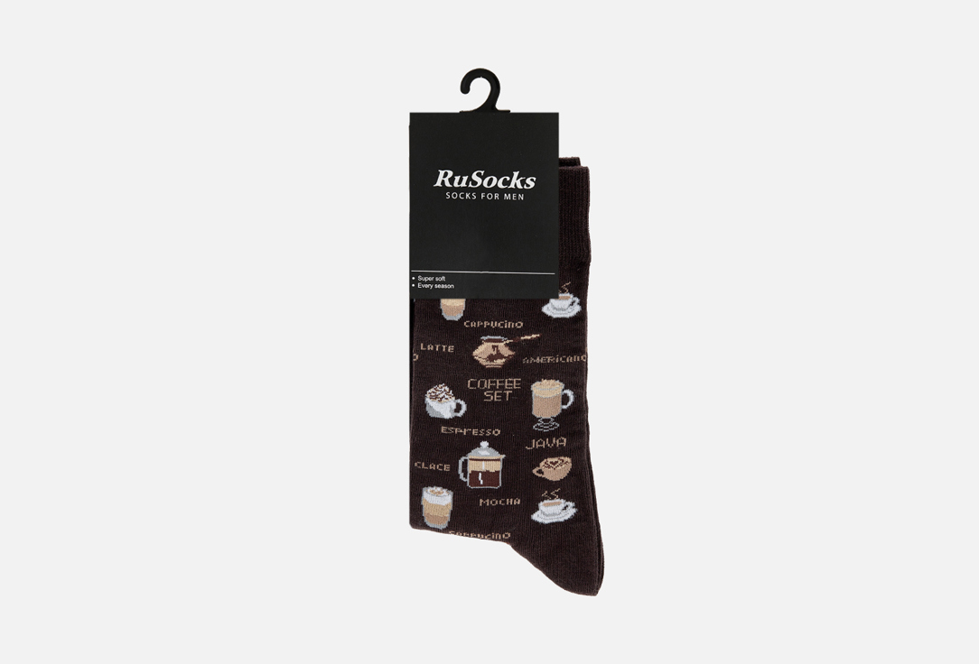носки RUSOCKS Кофе, коричневый цена и фото