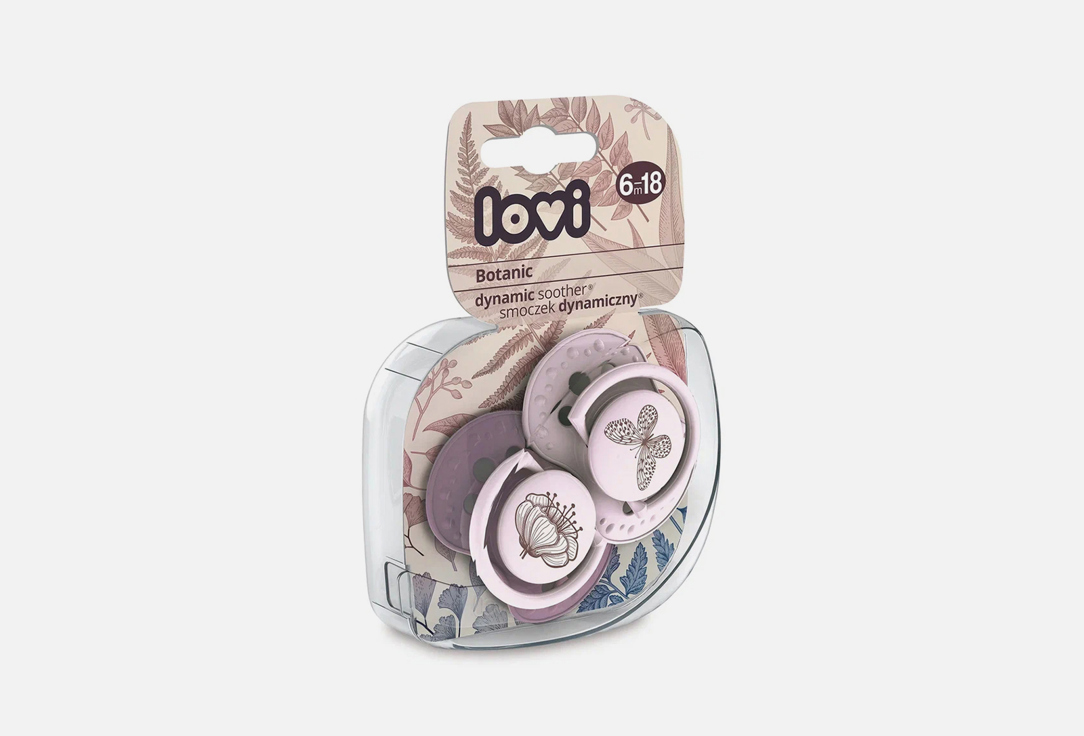 

Пустышка LOVI, Botanic динамическая силиконовая, розовая 2 шт
