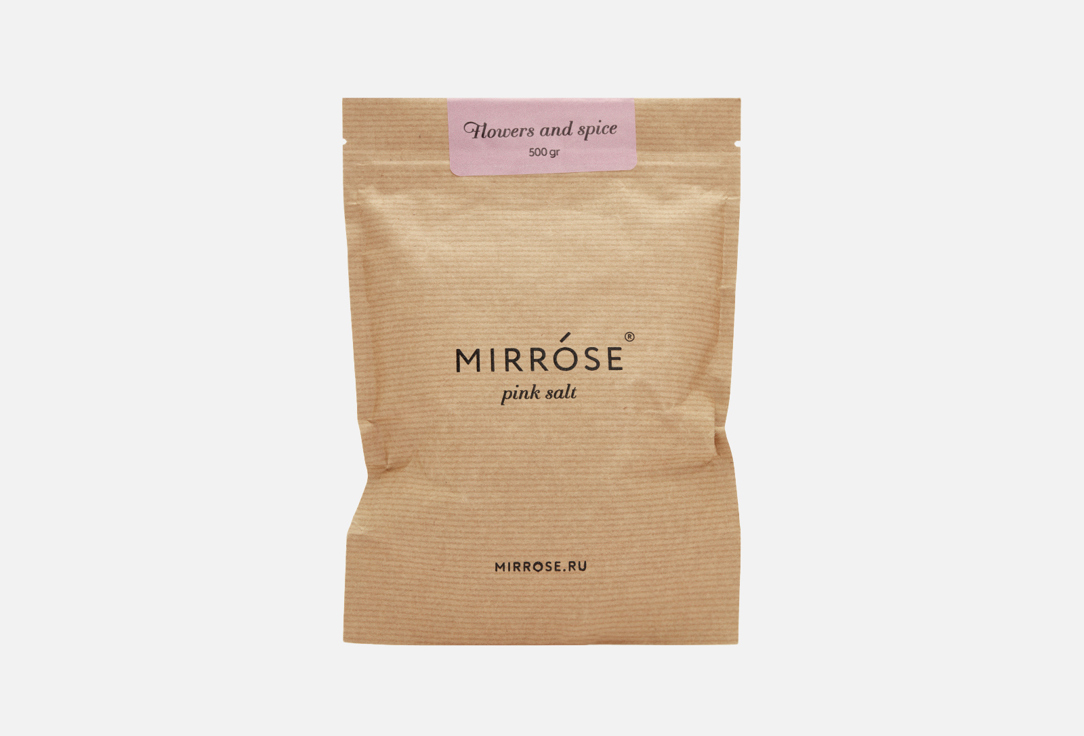 Розовая парфюмированная соль для ванны MIRRÓSE Flowers & Spices 500 г