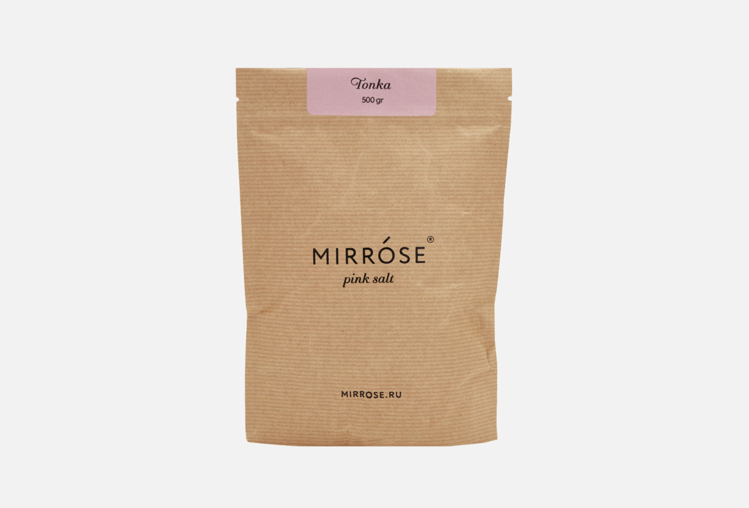 Изображение товара Парфюмированная розовая соль для ванны MIRRÓSE Tonka 500 г массаж и уход
