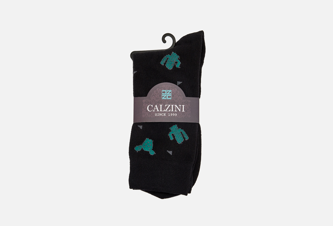 Носки CALZINI Черный, кактус 42-45 мл носки calzini рак 42 45 мл
