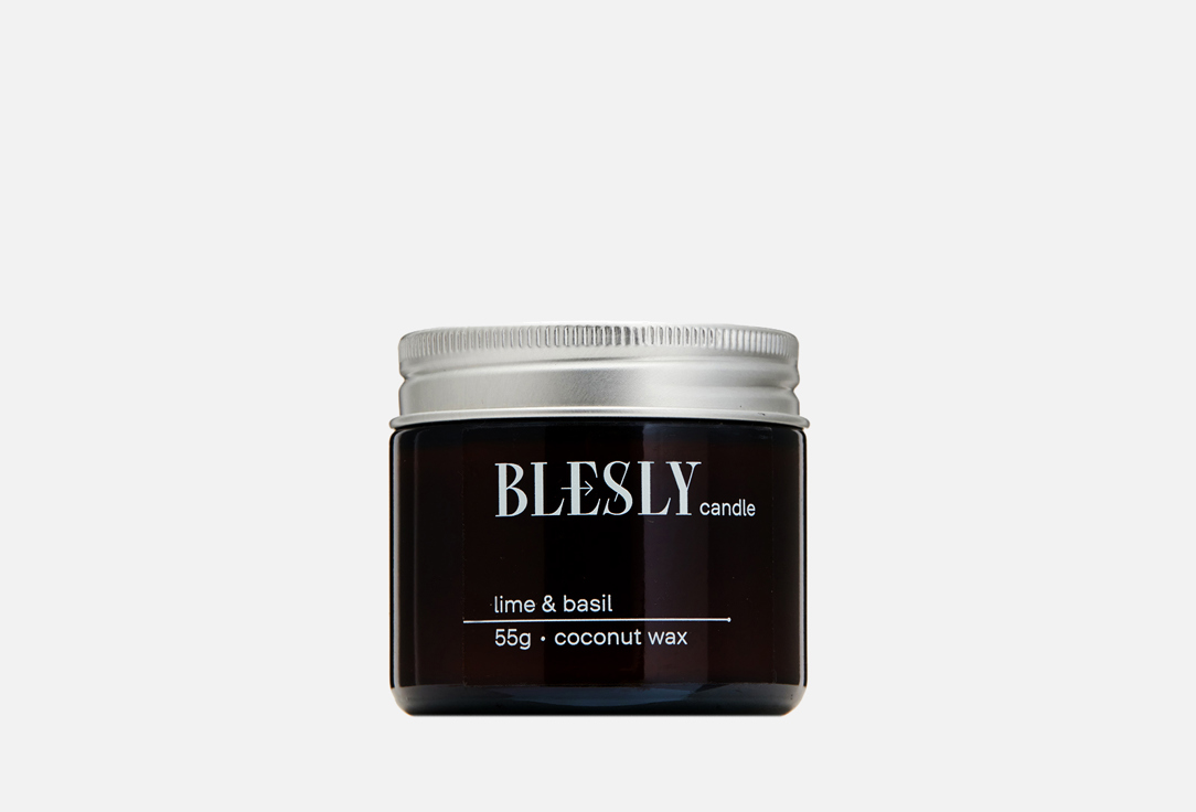Свеча ароматическая BLESLY LIME & BASIL 55 г ароматическая свеча vanilla lime свеча 411г