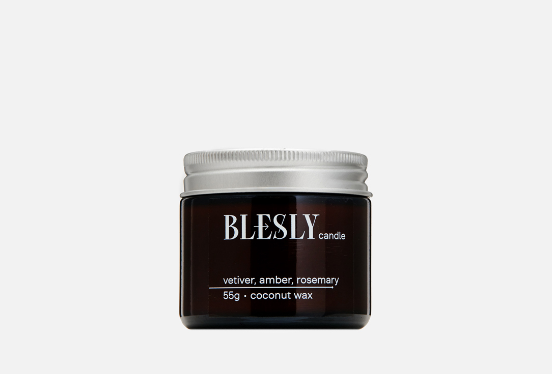 

Свеча ароматическая BLESLY, Белый, VETIVER, AMBER, ROSEMARY 55 г