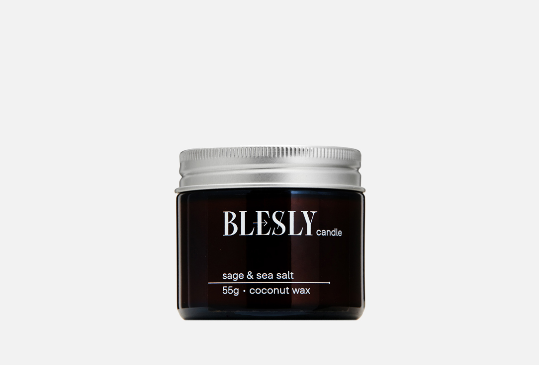 Свеча ароматическая BLESLY SAGE & SEA SALT 55 г свеча ароматическая blesly vetiver amber rosemary 55 гр