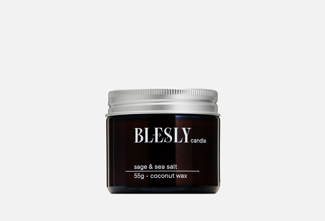 

Свеча ароматическая BLESLY, Белый, SAGE & SEA SALT 55 г