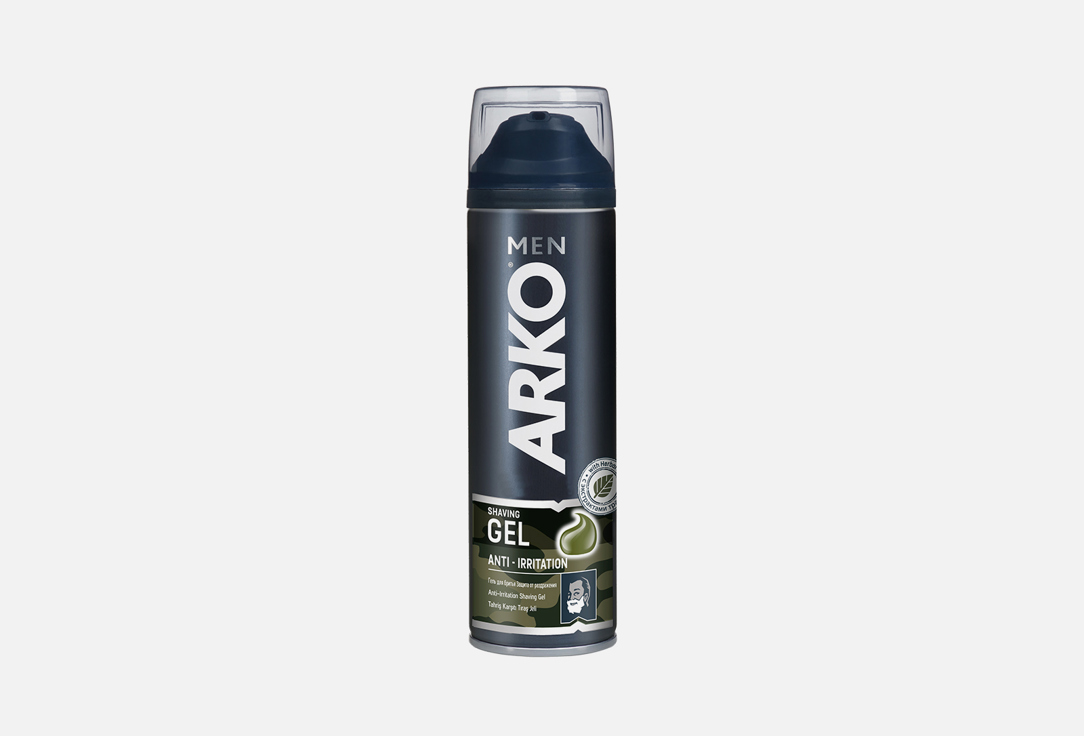 гель для бритья ARKO Anti-Irritation 200 мл подарочный набор arko пена д бр anti irritation 200мл дезодор black 150 мл
