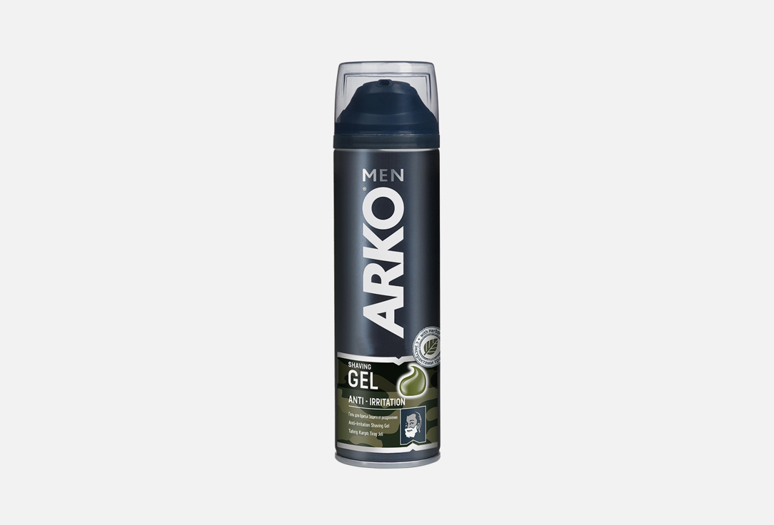 гель для бритья ARKO Anti-Irritation 200 мл набор гель для бритья и умывания hemp крем после бритья anti irritation arko 200 мл