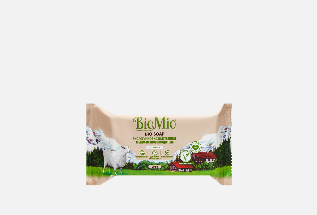 Изображение товара Хозяйственное мыло-пятновыводитель BioMio Fragrance free для удаления пятен 200 г