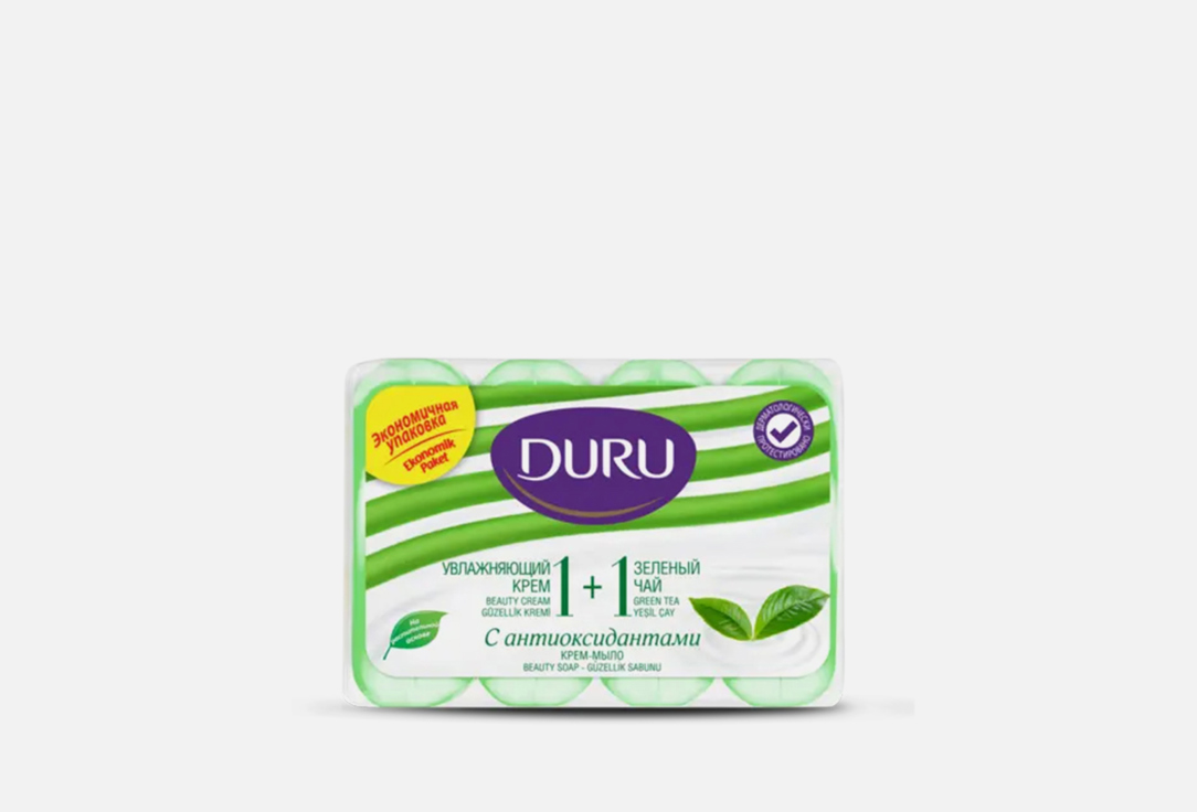 мыло DURU 1+1 Зеленый чай 320 г мыло туалетное duru soft sensation 1 1 зеленый чай эконом пак 4 80г