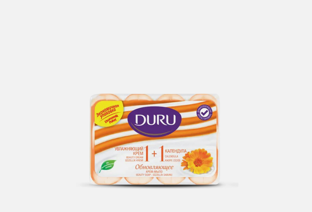 мыло DURU 1+1 Календула 320 г крем мыло duru пробуждающее грейпфрут 4шт х 90г evyap россия