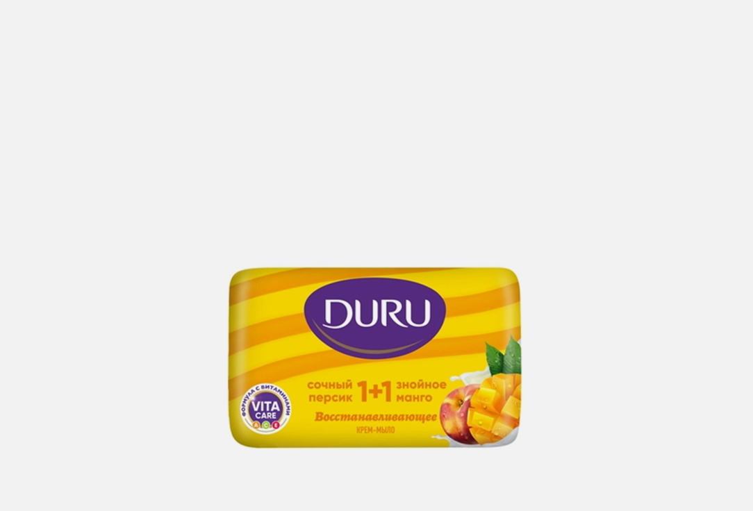 мыло DURU 1+1 Персик&Манго 80 г йогурт питьевой чудо персик манго дыня 1 9% 260 г