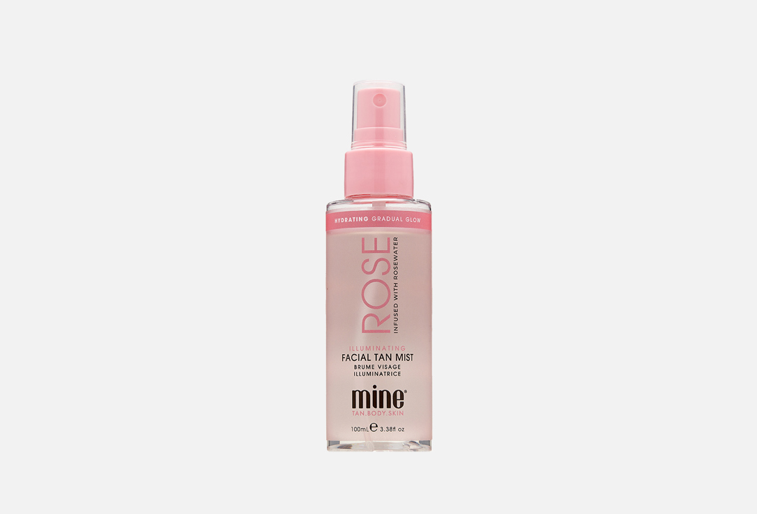 Спрей – мист автозагар для лица MINE TAN Rose Water Illuminating Facial Tan Mist 100 мл
