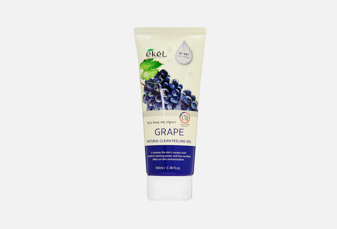Пилинг-скатка EKEL Natural Clean Peeling Gel Grape 100 мл пилинг скатка для лица с экстрактом винограда grape natural clean peeling gel пилинг скатка 100мл
