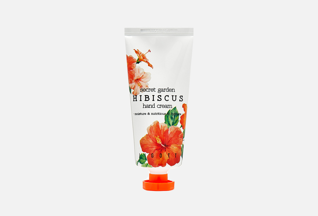 Крем для рук с экстрактом гибискуса Jigott secret garden HIBISCUS hand cream 