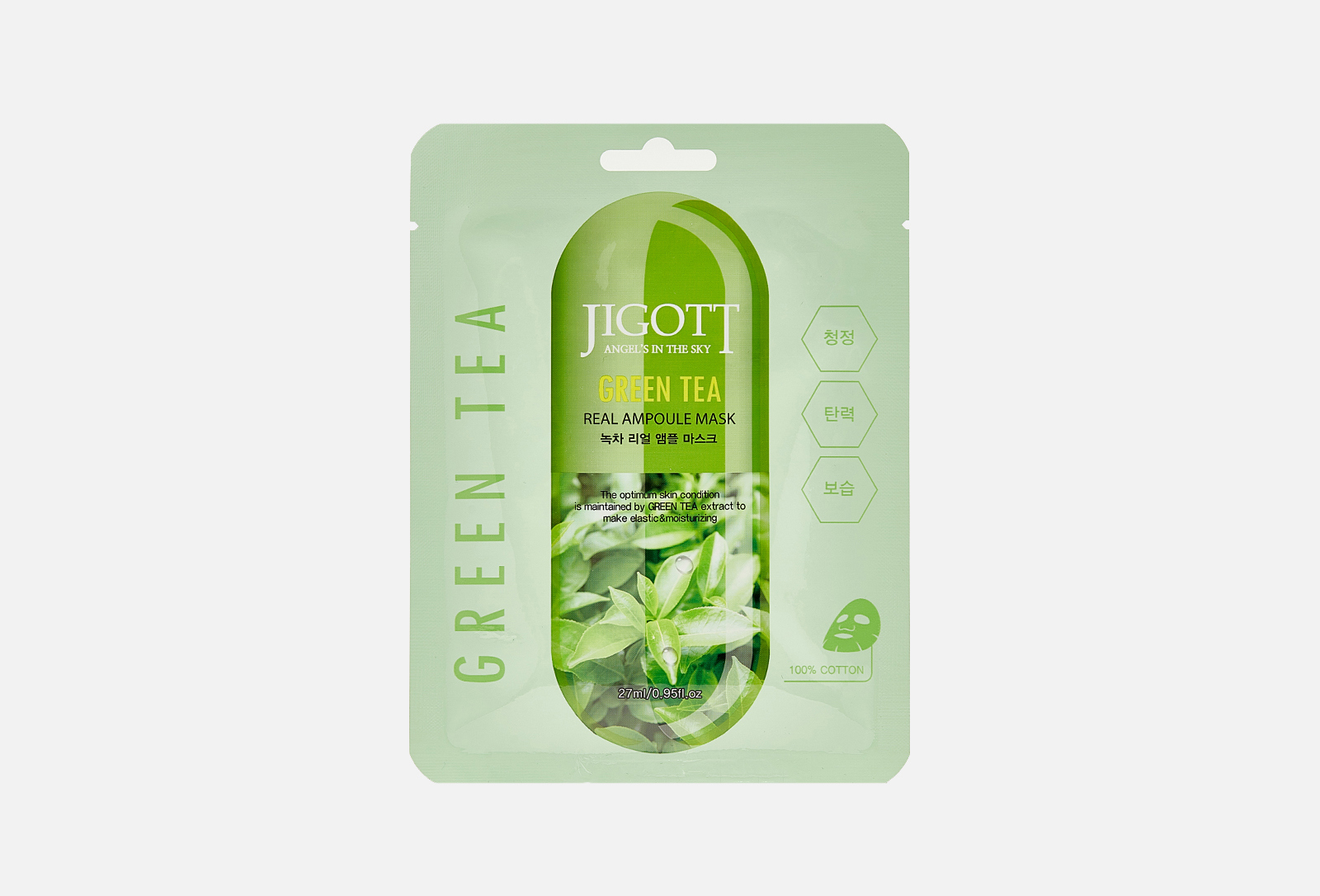 Jigott тканевая маска для лица GREEN TEA 1 шт — купить в Минске