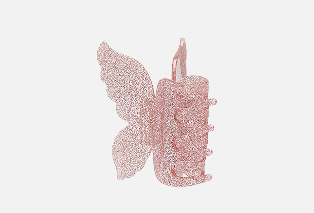 Изображение товара Крабик-заколка для волос ASSORO Розовая бабочка экологичный стильный аксессуар