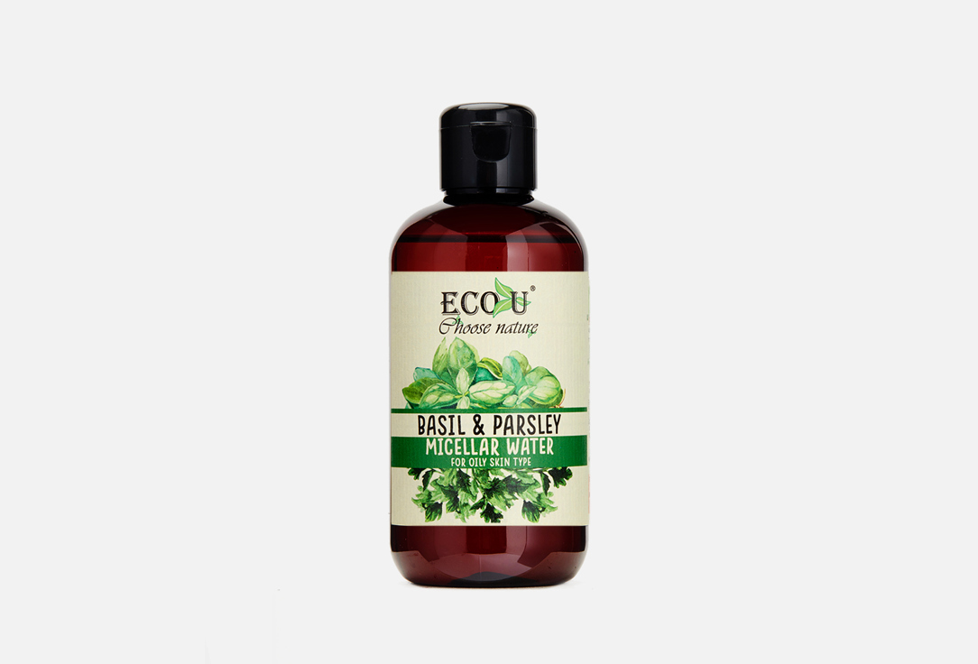 шампунь для волос eco u shampoo basil Мицелярная вода ECO U Micellar water Basil & Parsley 200 мл