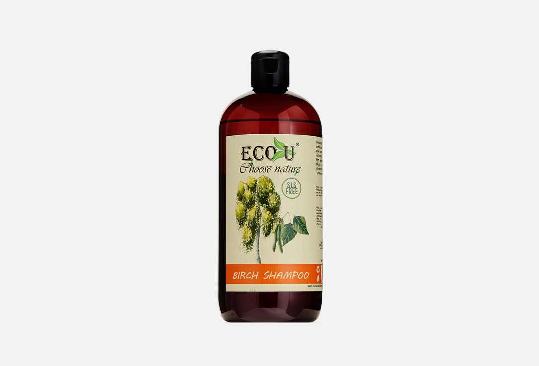 шампунь для волос ECO U C экстрактом березы 500 мл шампунь для волос eco u herbal vinegar 500