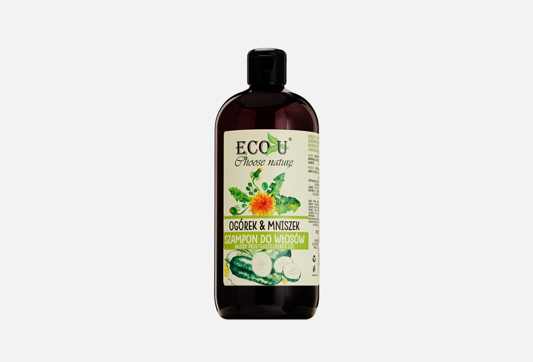мицелярная вода eco u micellar water cucumber шампунь для волос ECO U Shampoo Cucumber & Dandelion 500 мл