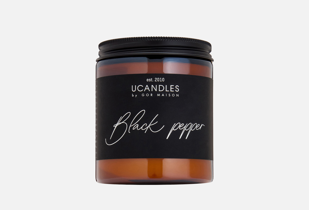 

Ароматическая свеча UCANDLES, Белый, Black Pepper Terre Masculin 190 г