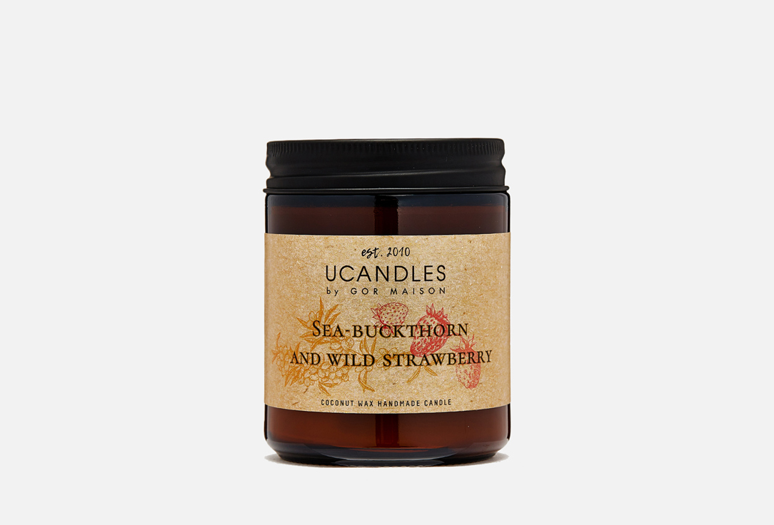 Ароматическая свеча UCANDLES Sea-Buckthorn And Wild Strawberry Chez Maman 190 г свеча ароматическая ucandles basil and mint botanique 7