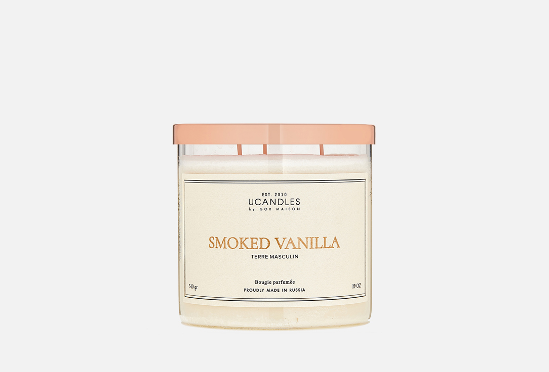 Свеча парфюмированная в стакане UCANDLES SMOKED VANILLA 540 г ароматическая свеча woodwick smoked vanilla 1 шт