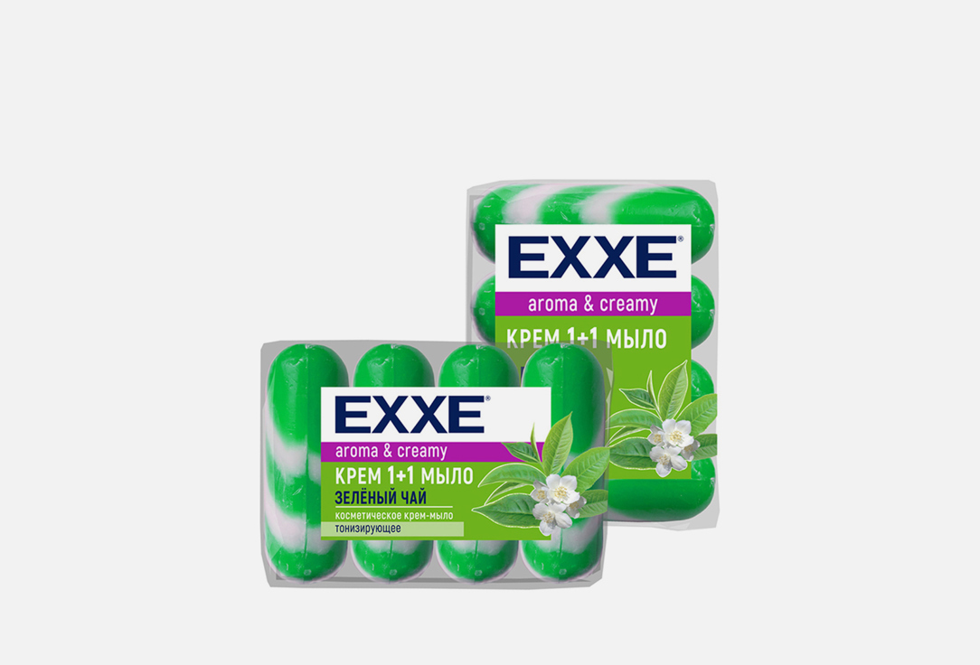 Туалетное крем-мыло EXXE ЗЕЛЕНЫЙ ЧАЙ 320 г мыло туалетное крем exxe 1 1 зеленый чай 90гр зеленое полосатое экопак 4ш у