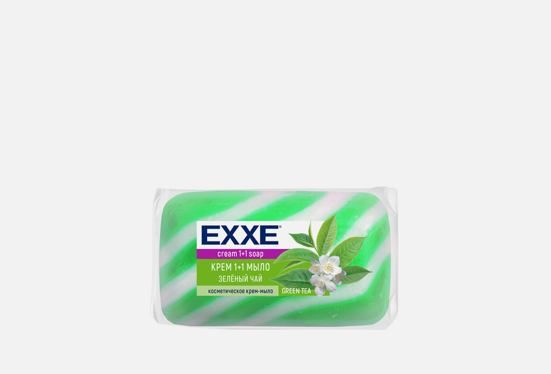 Туалетное крем-мыло EXXE ЗЕЛЕНЫЙ ЧАЙ 80 г exxe мыло кусковое 1 1 оливковое масло зеленый чай 4 шт 360 г