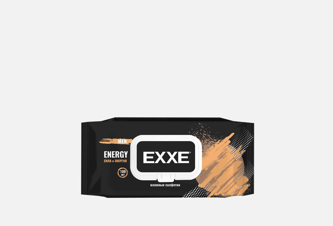Влажные салфетки EXXE ENERGY 100 шт зубная щётка exxe ufc ultimate freshness скошенная жёсткая
