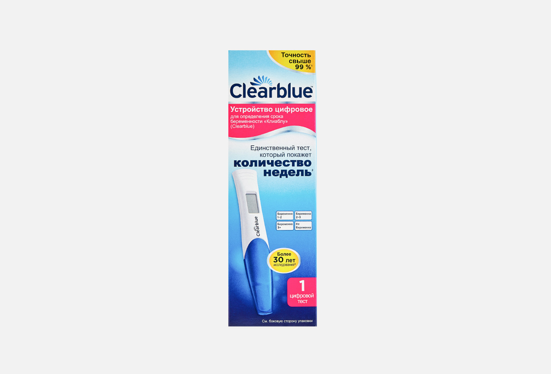 clearblue plus тест на беременность 1 шт Тест для определения беременности и срока CLEARBLUE Digital 1 шт