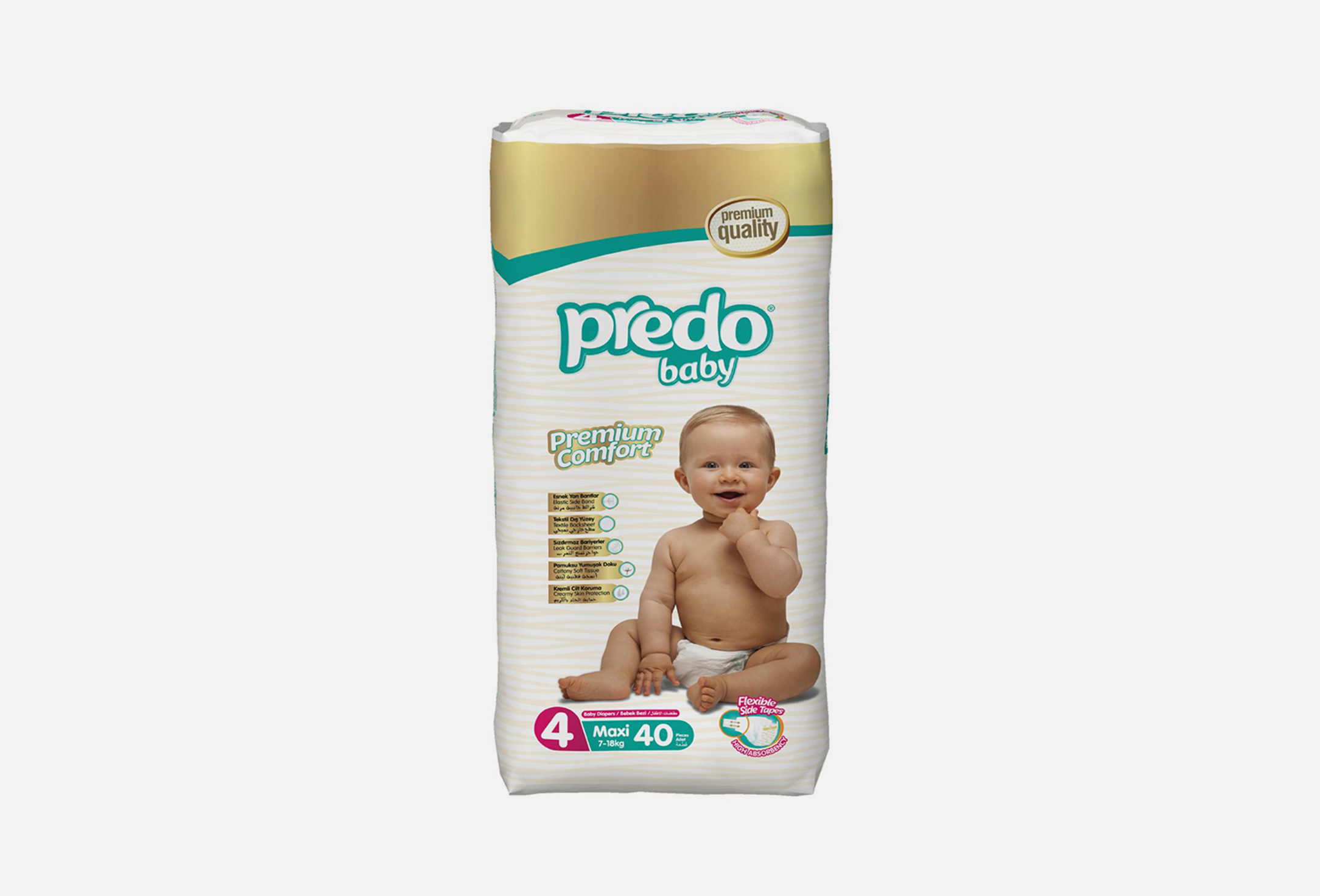 Predo baby Подгузники 7-18 кг 40 шт — купить, цена в Москве