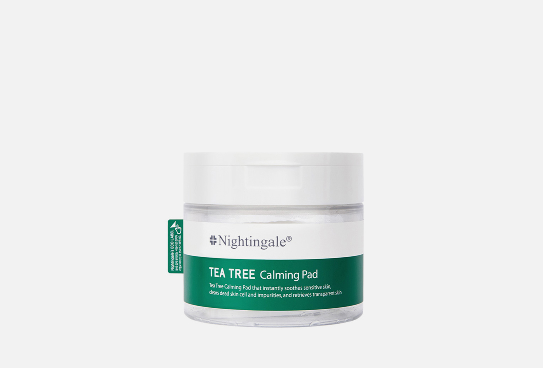 Очищающие и успокаивающие диски для лица NIGHTINGALE TEA TREE Calming Pad 60 шт