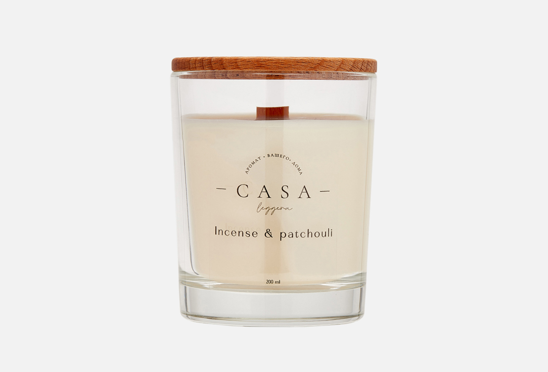 Изображение товара Ароматическая свеча Casa Leggera Incense&Patchouli 75 мл с длительным горением