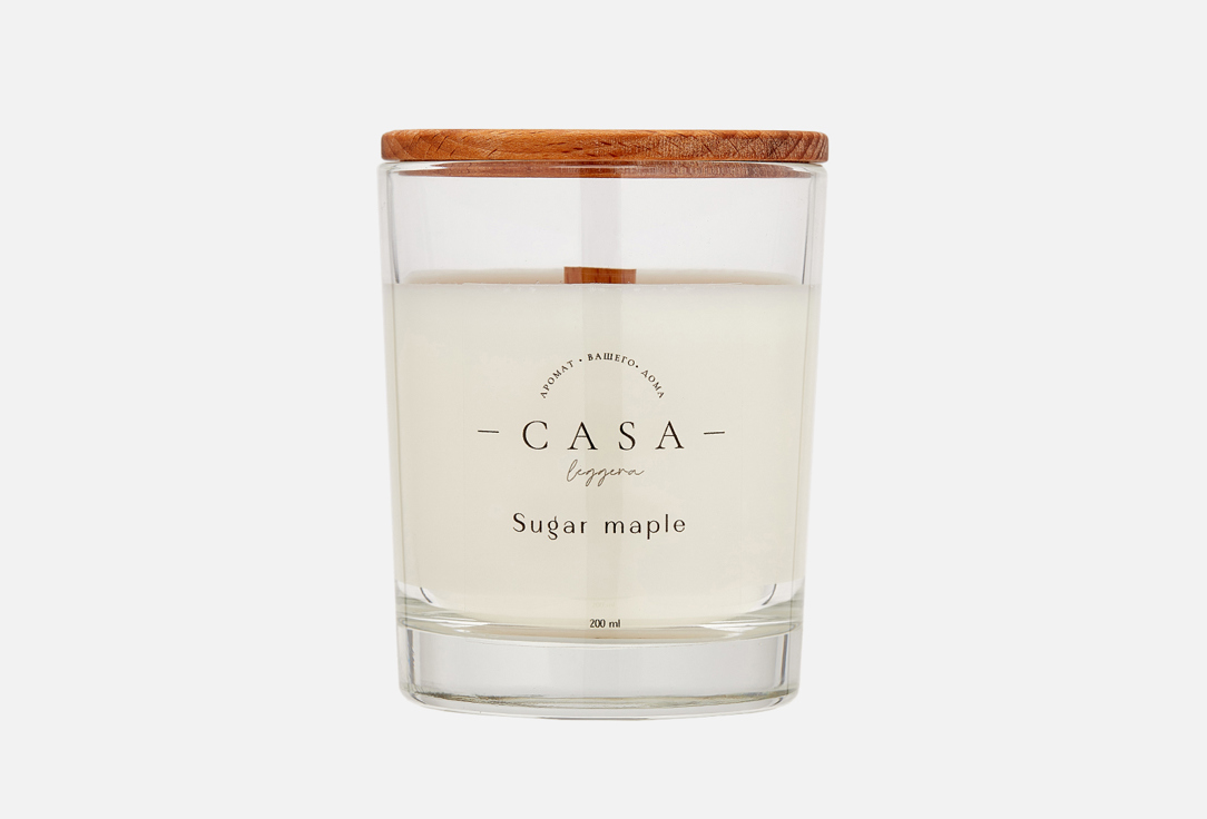Свеча в стекле CASA LEGGERA Sugar maple 200 мл
