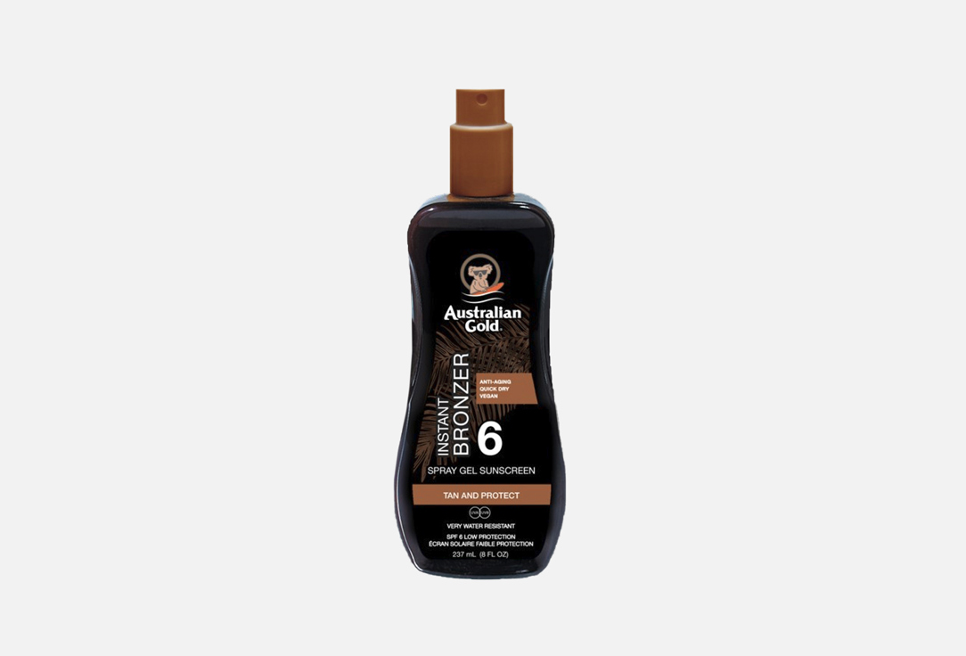Изображение товара Australian Gold SPF 6 Spray Gel Bronzer солнцезащитный гель-спрей бронзатор 237 мл
