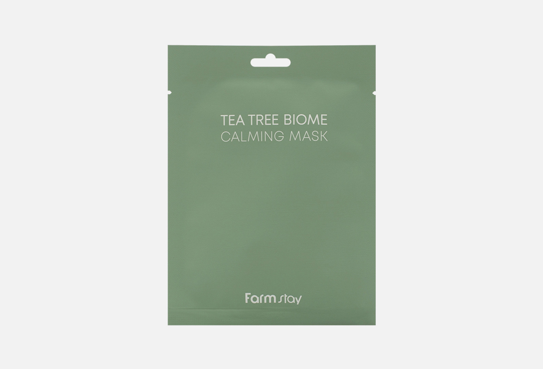 Маска тканевая для лица FARM STAY Tea Tree Biome Calming Mask 25 мл набор масок для лица farmstay с экстрактом чайного дерева 5 шт