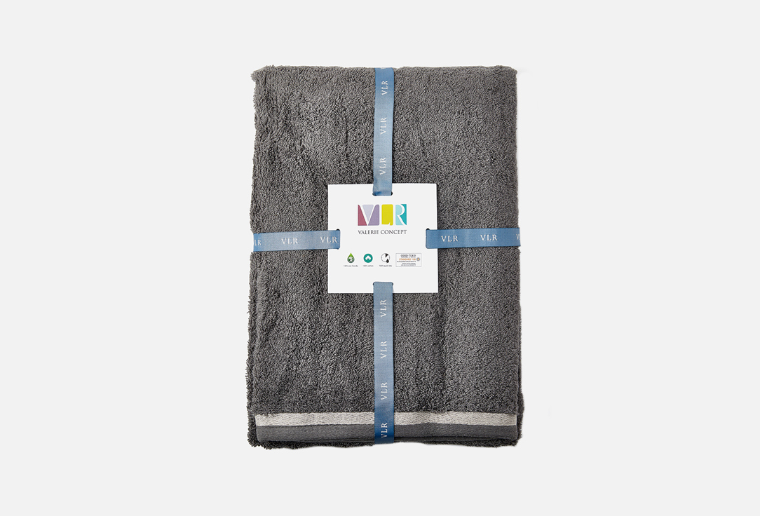 Изображение товара полотенце Valerie Concept антрацит 70х140