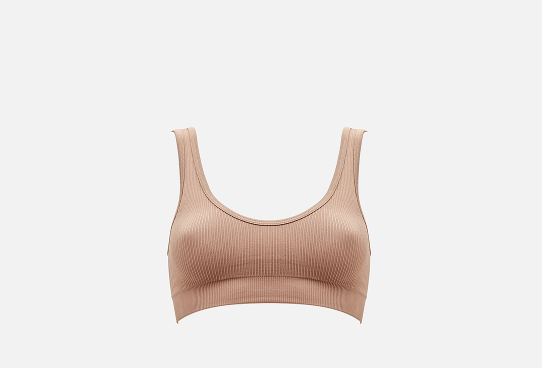 Изображение товара Топ женский укороченный в рубчик Лаварисе №83 капучино для летнего гардероба