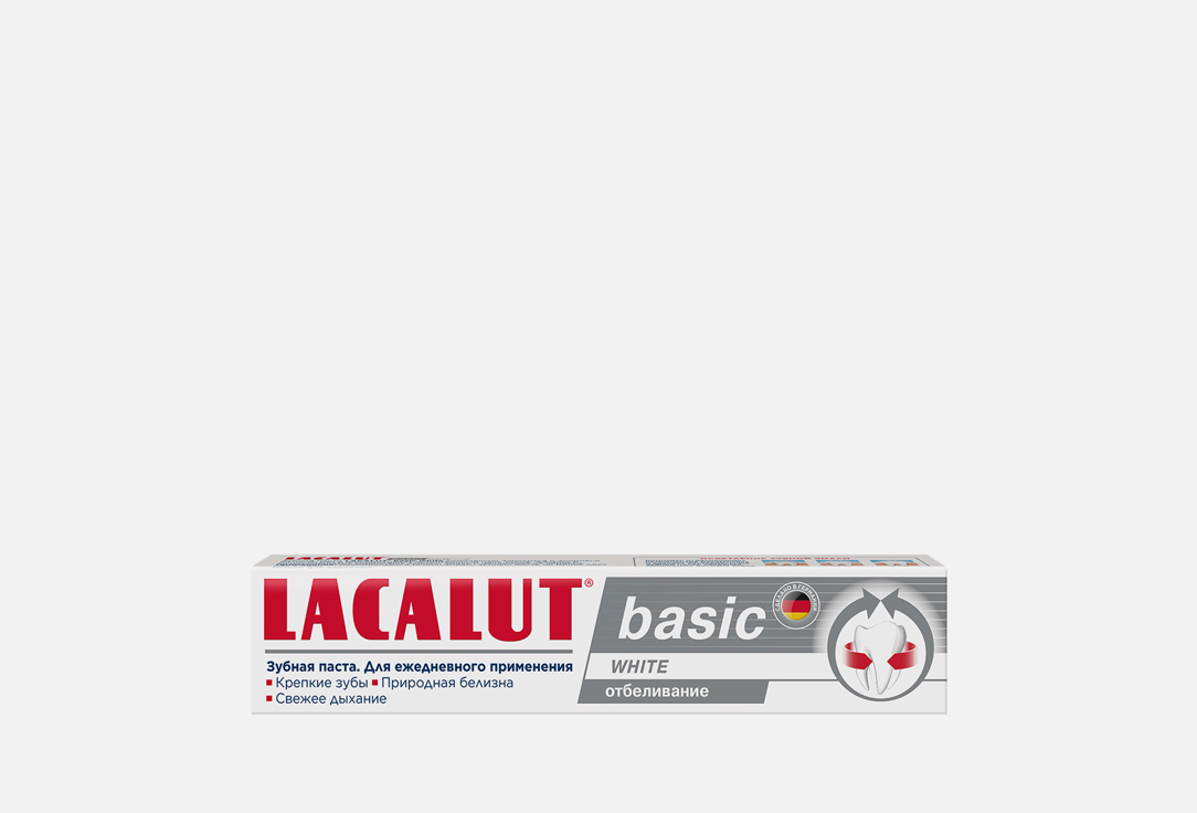 зубная паста LACALUT Basic white toothpaste 1 шт зубная паста lacalut white 75 мл